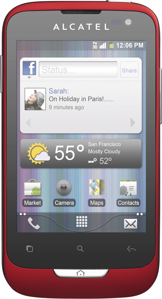 Смартфон Alcatel ONE TOUCH 985D (красный)